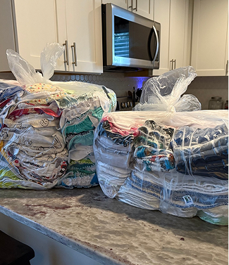 Neatly organized closet